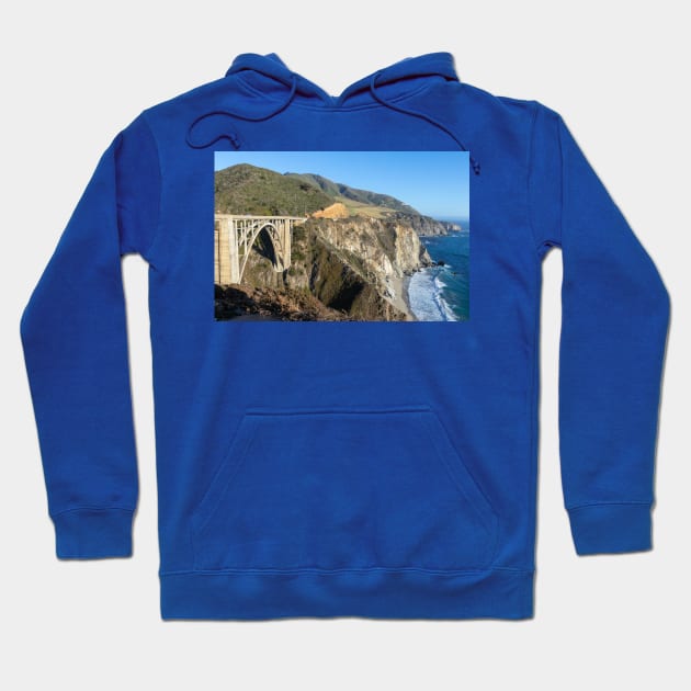 Bixby Bridge and the Pacific Ocean California Hoodie by SafariByMarisa